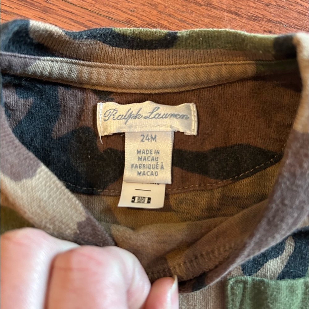 Ralph Lauren Kids Camo Tee - Green, Brown, and Black - Picture 4 of 4